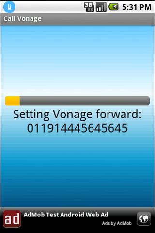 Call using Vonage. Android Communication