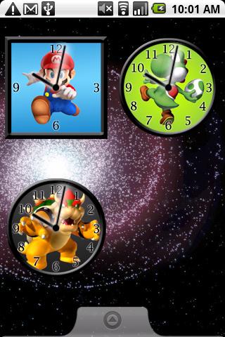 Mario Clocks Android Personalization