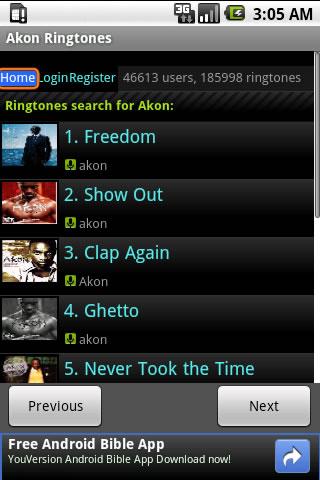 Akon Ringtones Android Entertainment