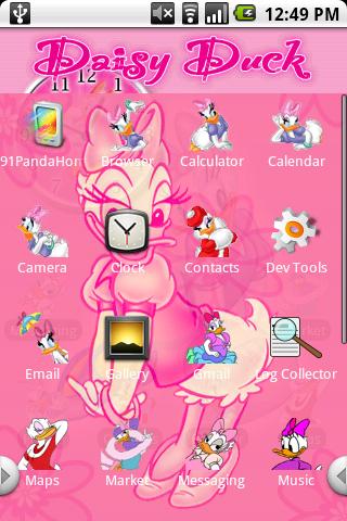 Daisy Duck Theme Android Personalization