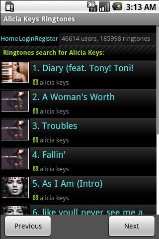 Alicia Keys Ringtones Android Entertainment