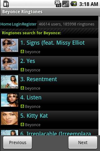 Beyonce Ringtone Android Entertainment