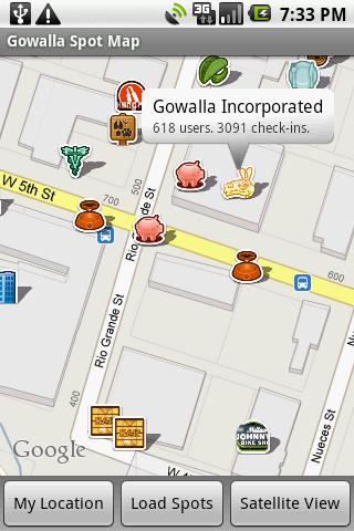 Gowalla Spot Map Android Social