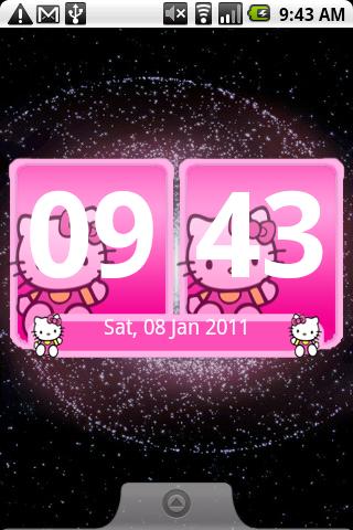 Digital Clock Hello Kitty Android Personalization