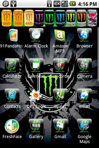 Monster Energy Theme Bonus Android Personalization