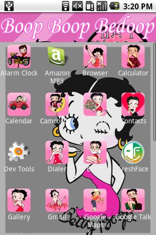 Betty Boop Theme Android Personalization