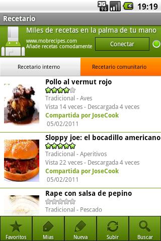 Recetario Android Social