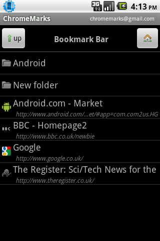 ChromeMarks Lite Android Communication