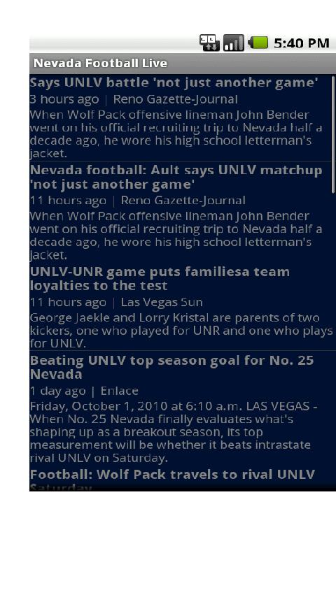 Nevada Football Live Android Sports