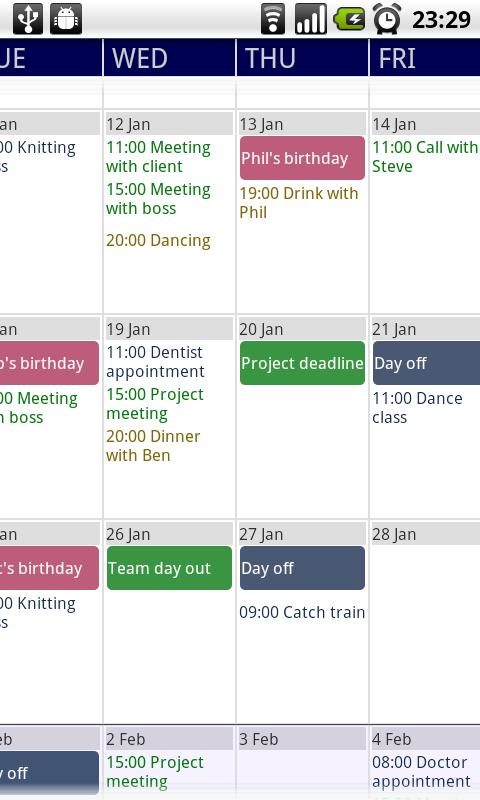 Touch Calendar Beta Android Productivity
