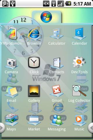 Windows 7 Theme Android Personalization