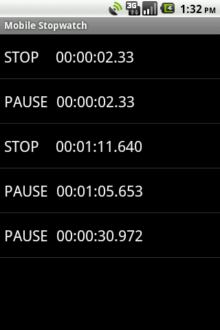 Mobile Stopwatch Android Sports