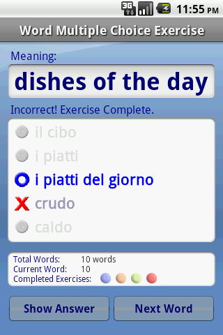 Italian Audio FlashCards Android Education