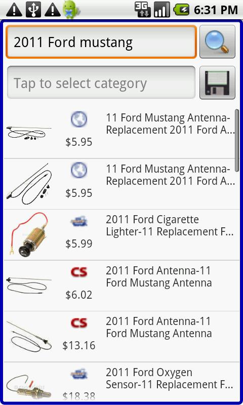 Auto Parts Store Droid Android Shopping