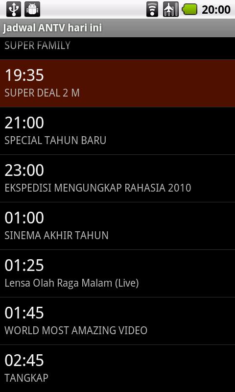 Jadwal TV Android Entertainment