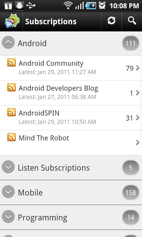 D7 Google Reader Android News & Magazines