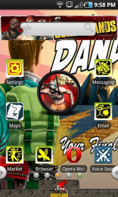 Borderlands Theme Android Personalization