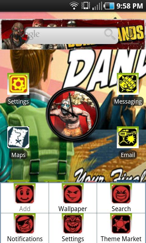 Borderlands Theme Android Personalization