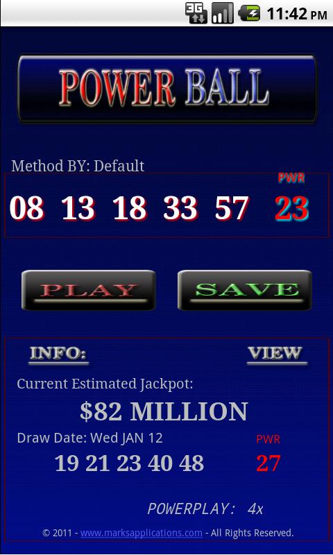 Win The Powerball / Lottery Android Entertainment