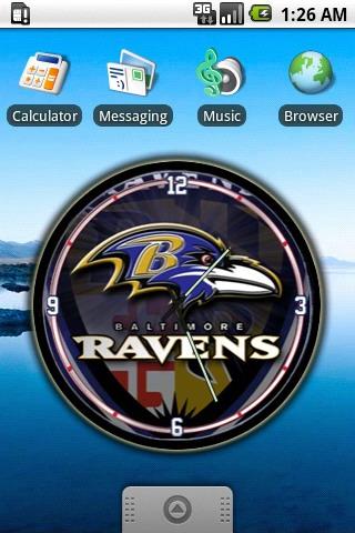 Baltimore Ravens Clock Widget Android Personalization