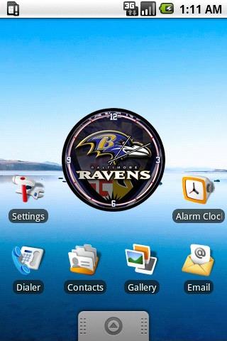 Baltimore Ravens Clock Widget Android Personalization