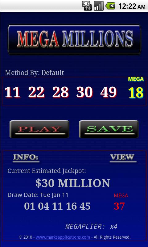 Win The MegaMillions / lotto Android Entertainment