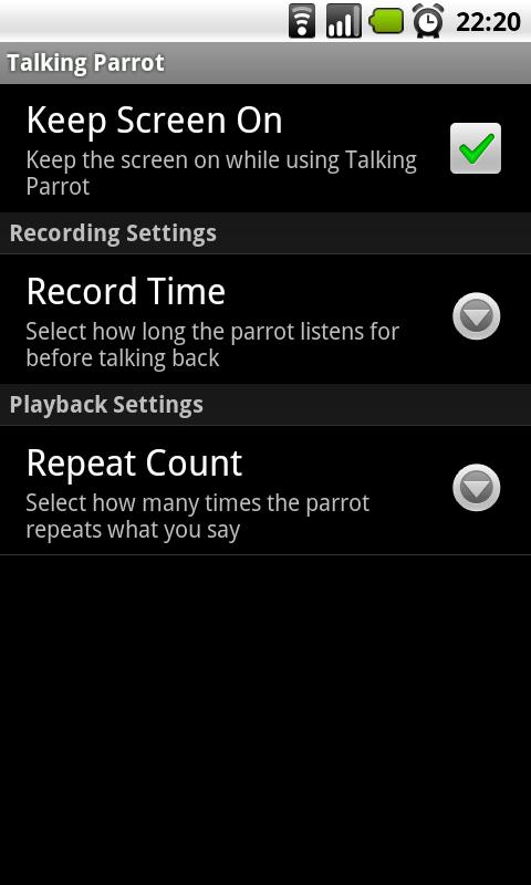 Talking Parrot Android Entertainment