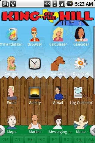 King of the Hill Theme Android Personalization