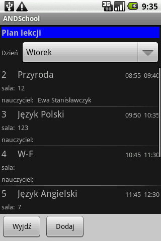 ANDSchool, diary Android Productivity
