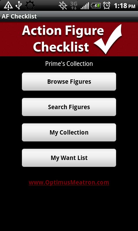 Action Figure Checklist