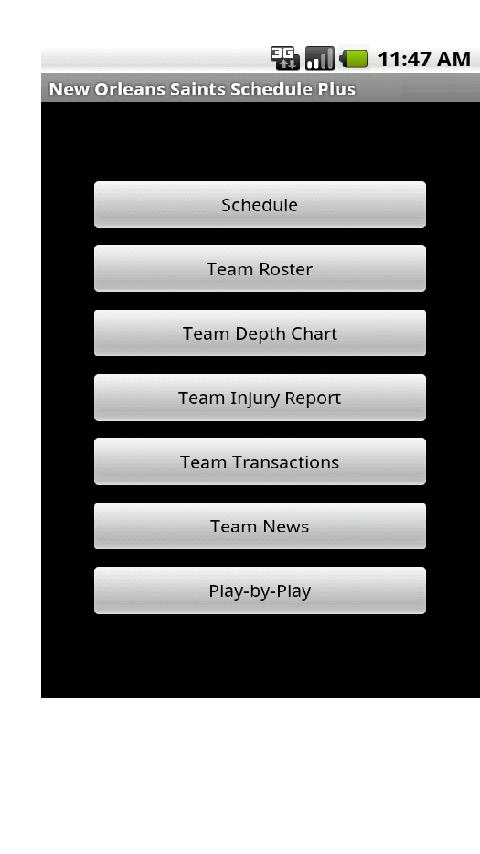 Saints Schedule Plus Android Sports
