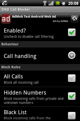 DND Call Blocker Android Productivity