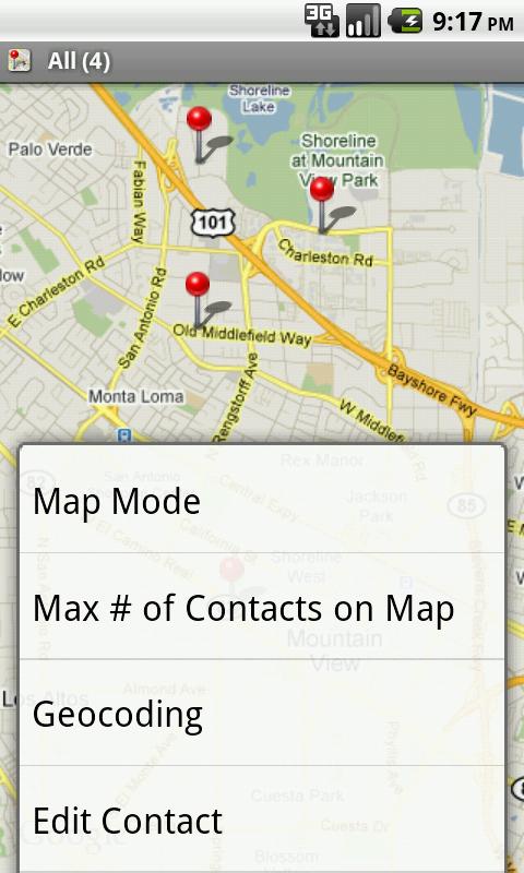 Contact Map Android Social