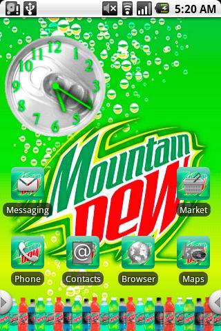 Mountain Dew Theme Android Personalization