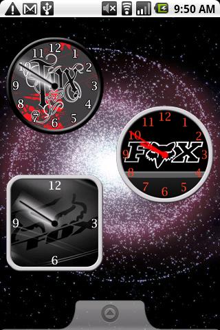 Fox Racing Clocks Android Personalization