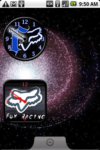 Fox Racing Clocks Android Personalization