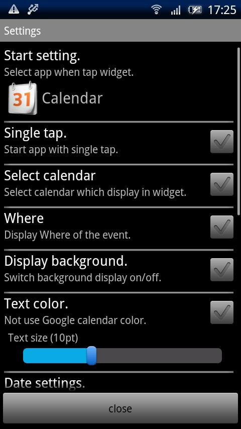 Event List Widget