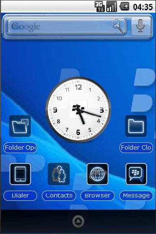 Blackberry Blue Android Personalization