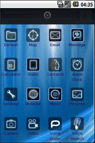 Blackberry Blue Android Personalization