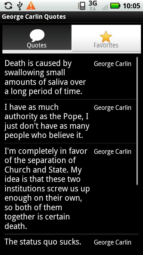 George Carlin Quotes Android Entertainment