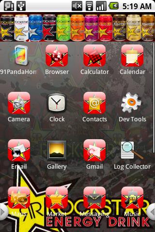 Rockstar Energy Theme Android Personalization