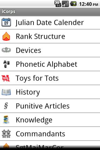 iCorps: USMC Pocket Reference Android Social