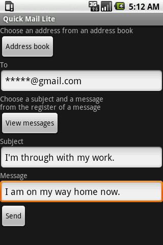 Quick Mail Lite Android Communication