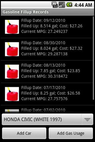 Gas Fillup Records