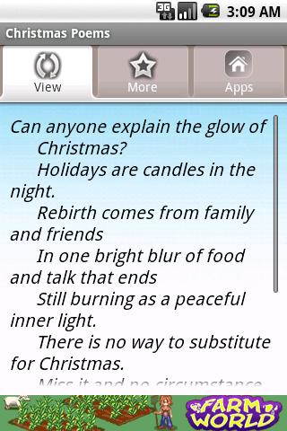 Christmas Poems Android Comics