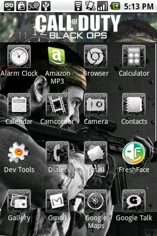 Call of Duty: Black Ops Theme Android Personalization