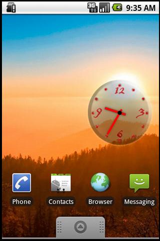 Transparent Clock Widget Android Personalization