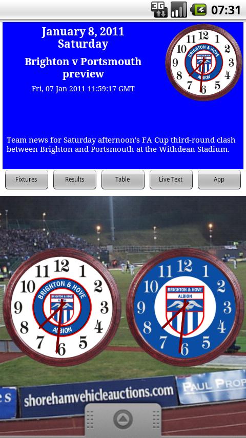 Brighton FC Clocks & News Android Sports