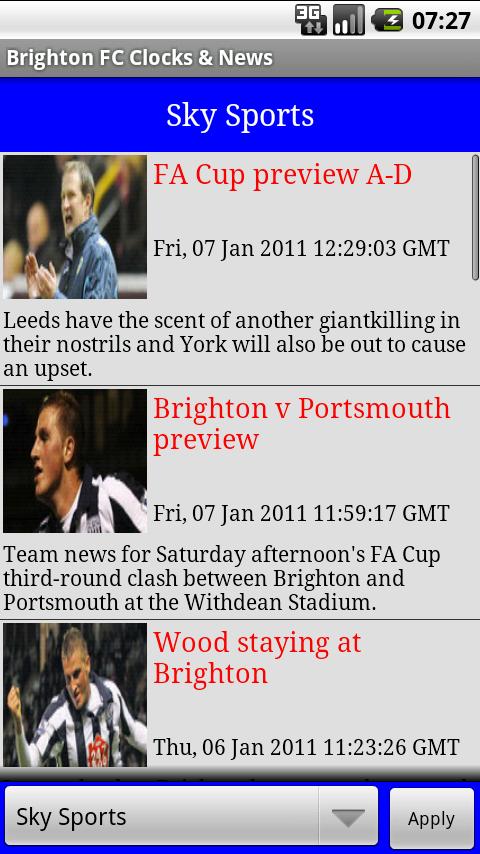 Brighton FC Clocks & News Android Sports