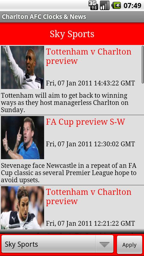 Charlton AFC Clocks & News Android Sports